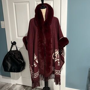 Brand new, beautiful poncho style cape warm wrap.